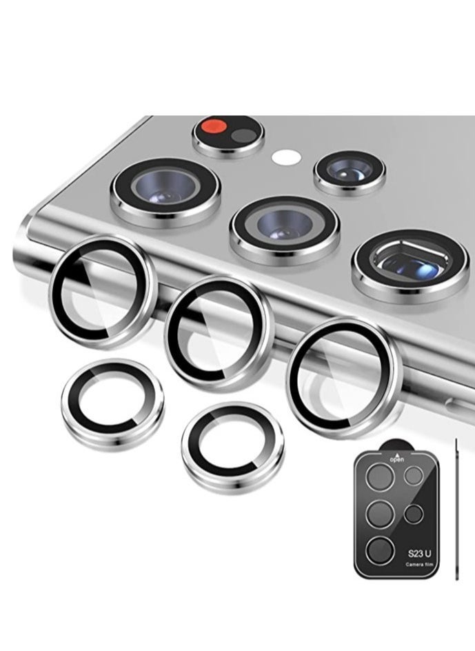 Raxoom Samsung Galaxy S23 Ultra Camera Lens Protector, 9H Tempered Glass Camera Cover Screen Protector Metal Individual - Image 1