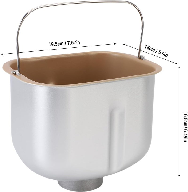 NOENNULL Bread Machine Baking Bucket Stainless Steel Bread Maker Inner Replacement Part for Home Commercial Bakeries - Image 2