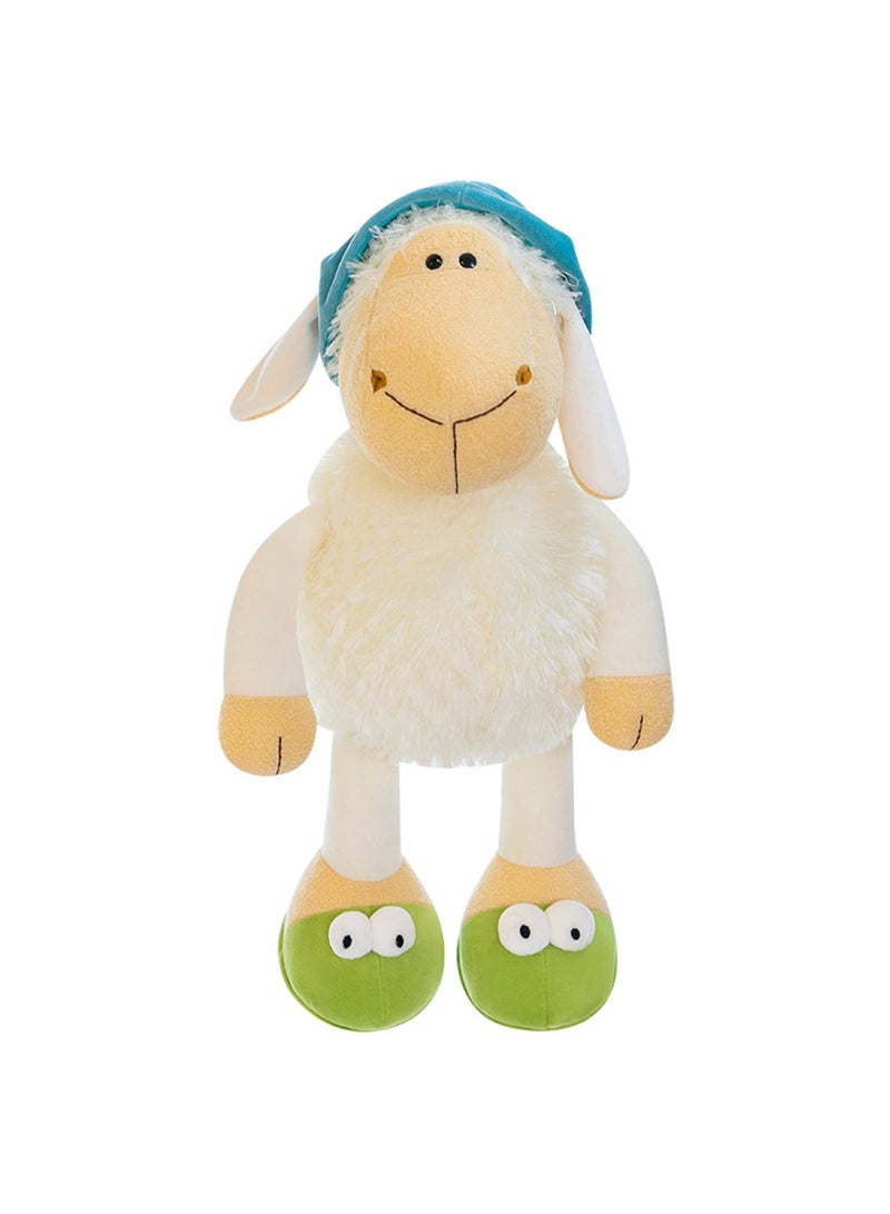 35 CM Cute Sheep With Hat Plush Toy Soft Stuffed Cartoon Animals Doll For Girls And Boys All Ages Gift - Image 1