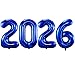 BBPOOL 2026 Navy Blue Balloons 40 Large Navy Blue 2026 Balloons Helium Mylar Foil Balloons for 2026 New Year Christmas Graduation Party Decoration - Image 2