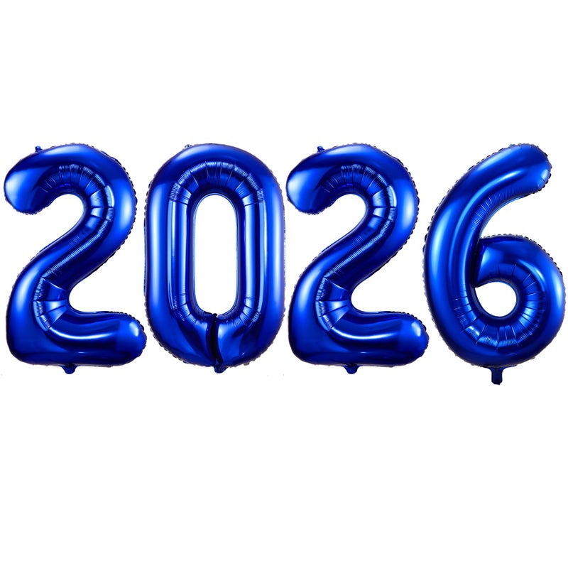 BBPOOL 2026 Navy Blue Balloons 40 Large Navy Blue 2026 Balloons Helium Mylar Foil Balloons for 2026 New Year Christmas Graduation Party Decoration - Image 3