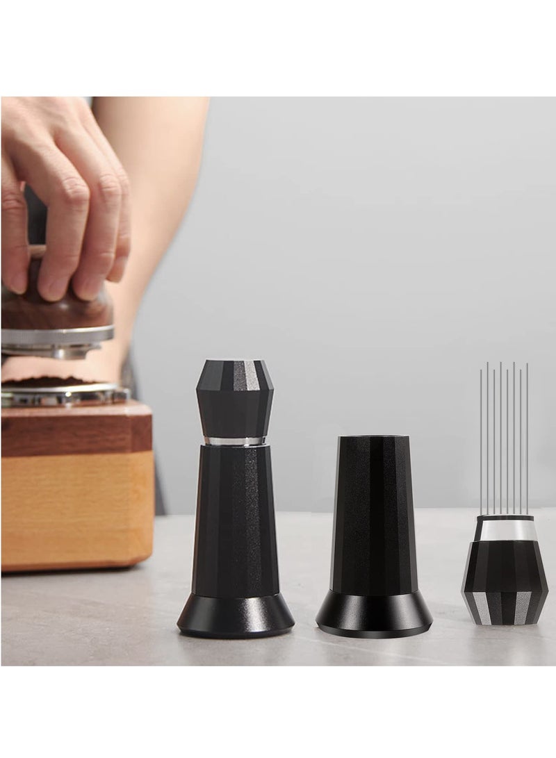 SYOSI Espresso Coffee Stirrer, Coffee Powder Stirrer Wdt Tool, 0.4mm Metal Needle Coffee Distributor, Professional Barista Hand Distribution Tool(Black) - Image 4
