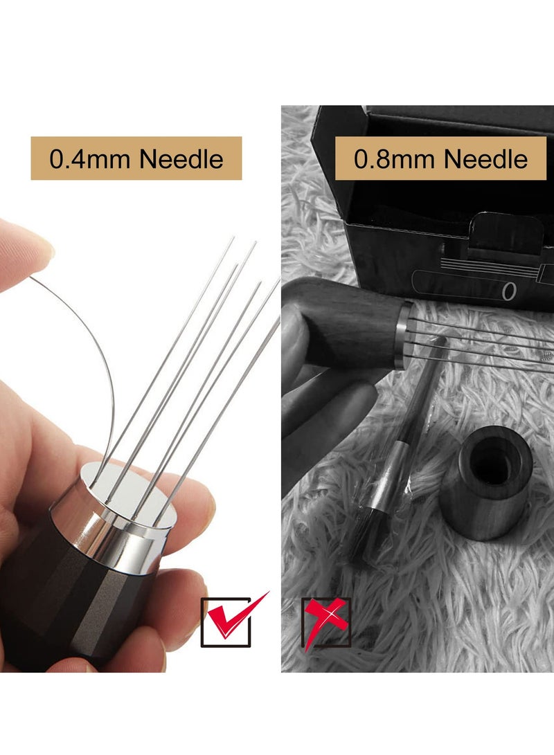 SYOSI Espresso Coffee Stirrer, Coffee Powder Stirrer Wdt Tool, 0.4mm Metal Needle Coffee Distributor, Professional Barista Hand Distribution Tool(Black) - Image 5