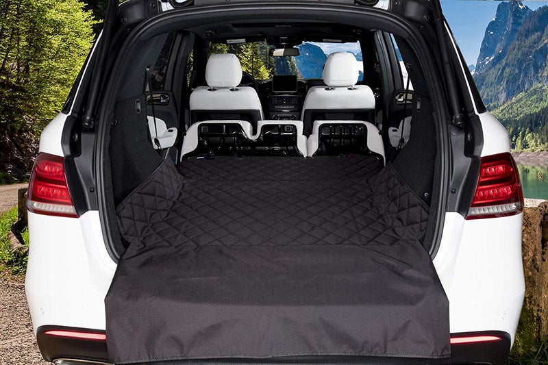 Petslover Waterproof Polyester Pet Dog/Cat Car Rear Back Seat Carrier Cover Blanket Hammock with Adjustable Belt, Black - Image 2