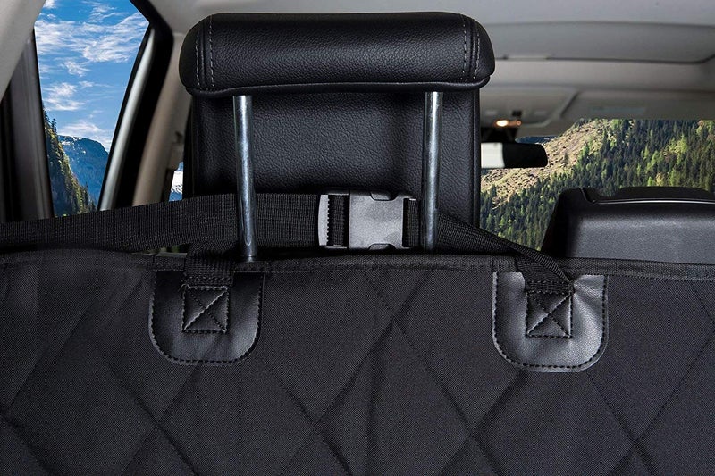 Petslover Waterproof Polyester Pet Dog/Cat Car Rear Back Seat Carrier Cover Blanket Hammock with Adjustable Belt, Black - Image 4