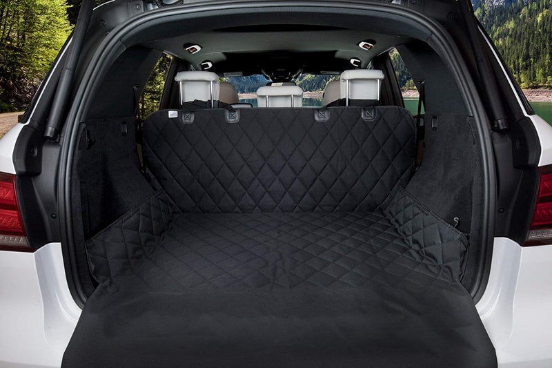 Petslover Waterproof Polyester Pet Dog/Cat Car Rear Back Seat Carrier Cover Blanket Hammock with Adjustable Belt, Black - Image 1