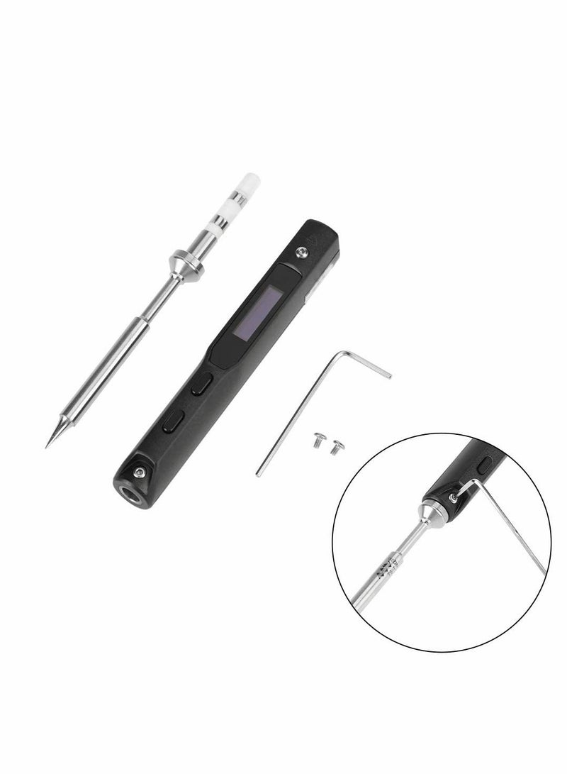 Excefore Electric Welding Kit, TS100 Portable Digital Electric Soldering Iron Welding Set DC 12V-24V 65W Soldering Tips Tool - Image 5