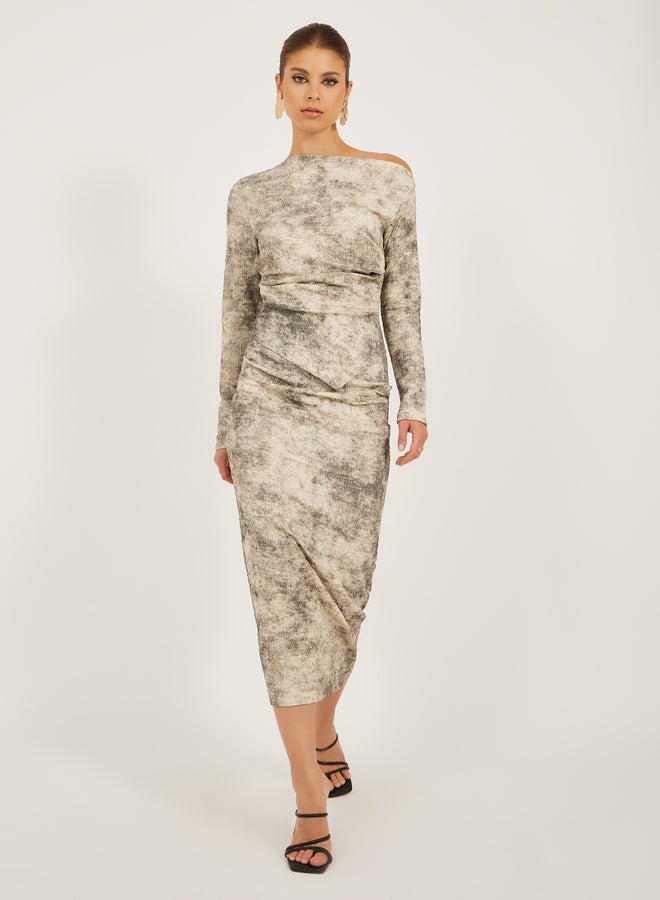 Styli Marble Print Dress  - Image 2