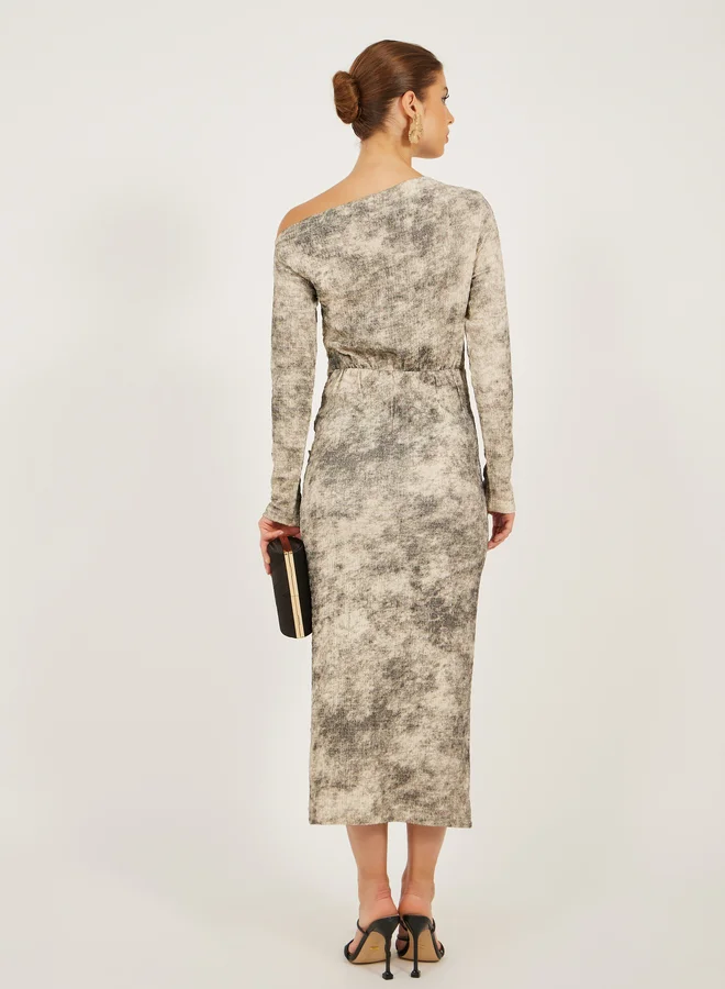 Styli Marble Print Dress