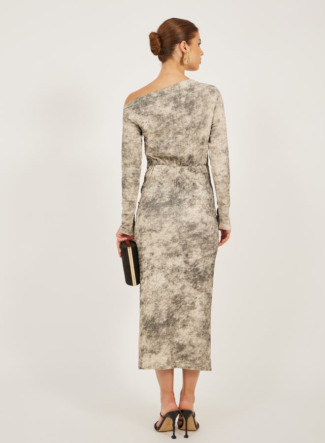 Styli Marble Print Dress  - Image 5