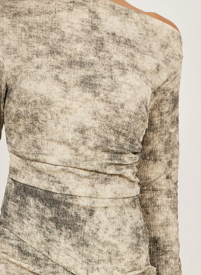 Styli Marble Print Dress