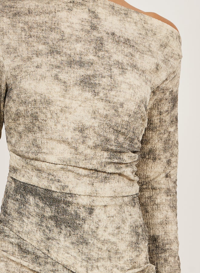 Styli Marble Print Dress  - Image 4
