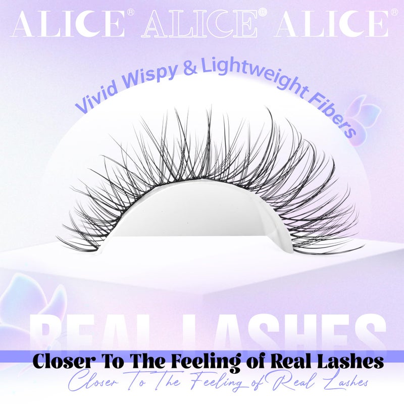 Alice Natural Lash Clusters Wispy Cluster Eyelash Extensions 168pcs Individual Lashes 8-16mm C-Curly DIY Lash Extension Natural Look Soft Thin Band Cluster Lashes by ALICE - Image 3
