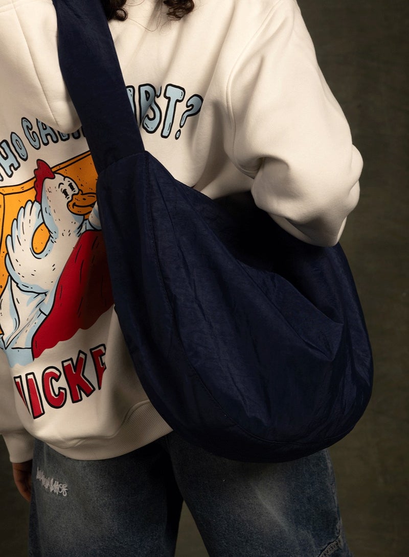 In Your Shoe Navy Blue Slouchy Sling Bag - Image 2