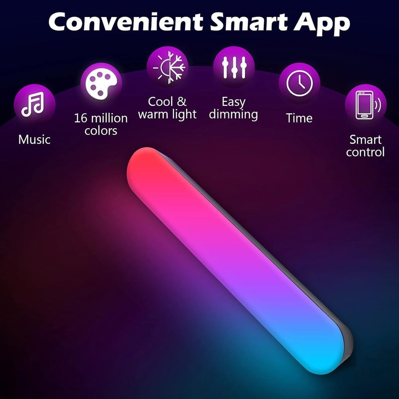 أشرطة إضاءة LED ذكية، 10.4 بوصة RGBIC WiFi أضواء ألعاب محيطة USB مع تحكم عن بعد وتطبيق ووحدة تحكم، مزامنة الموسيقى، إضاءة خلفية للتلفزيون متوافقة مع Alexa وGoogle Assistant، عبوة من قطعتين - Image 2