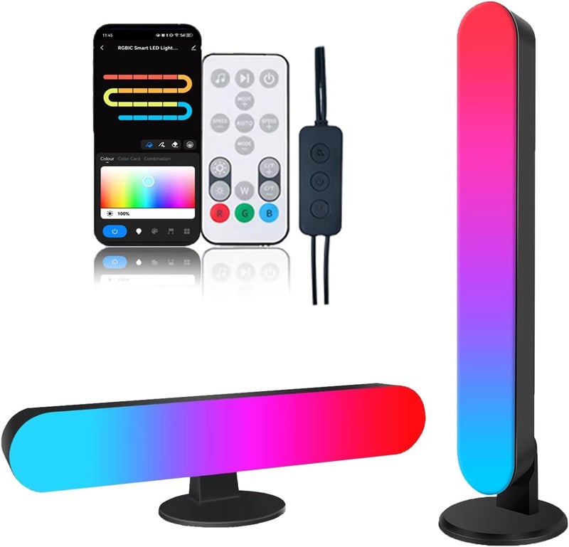 أشرطة إضاءة LED ذكية، 10.4 بوصة RGBIC WiFi أضواء ألعاب محيطة USB مع تحكم عن بعد وتطبيق ووحدة تحكم، مزامنة الموسيقى، إضاءة خلفية للتلفزيون متوافقة مع Alexa وGoogle Assistant، عبوة من قطعتين - Image 1