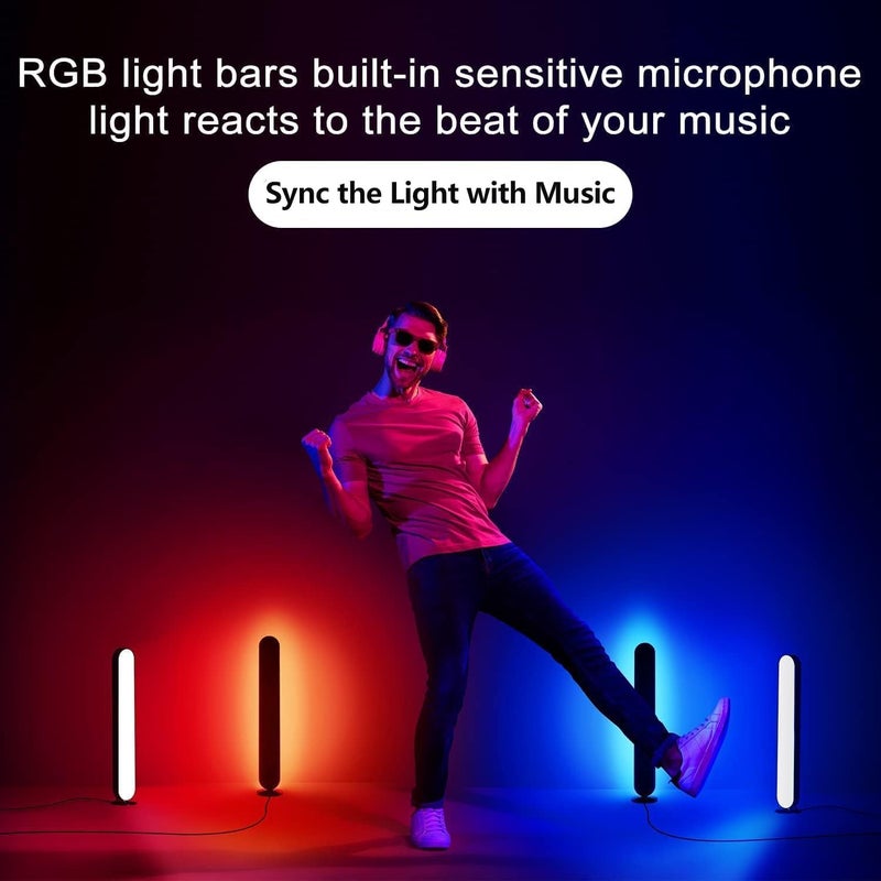 أشرطة إضاءة LED ذكية، 10.4 بوصة RGBIC WiFi أضواء ألعاب محيطة USB مع تحكم عن بعد وتطبيق ووحدة تحكم، مزامنة الموسيقى، إضاءة خلفية للتلفزيون متوافقة مع Alexa وGoogle Assistant، عبوة من قطعتين - Image 3
