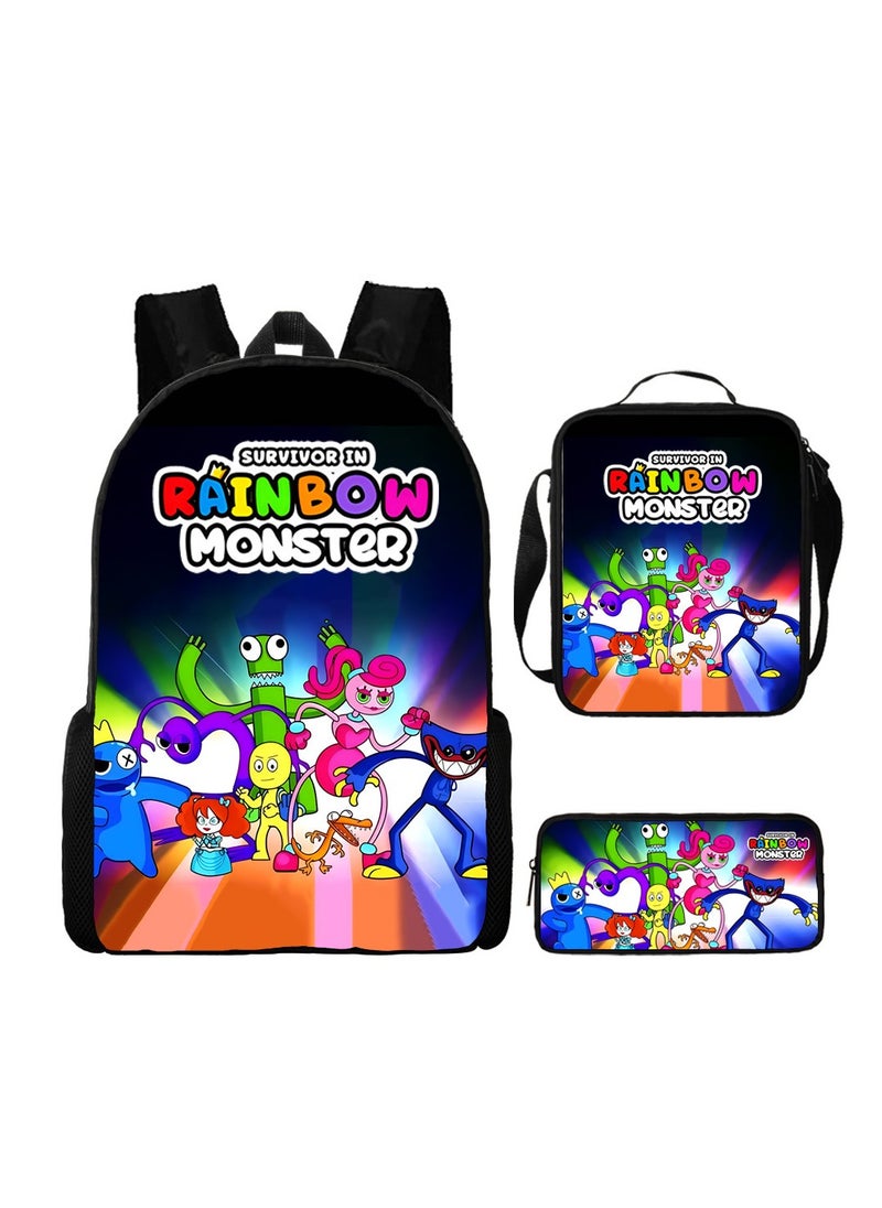 Generic - Cartoon anime backpack for primary and secondary school students, large capacity casual lightweight backpack, cartoon shoulder bag, pencil case, pencil case, and pencil case - Image 1