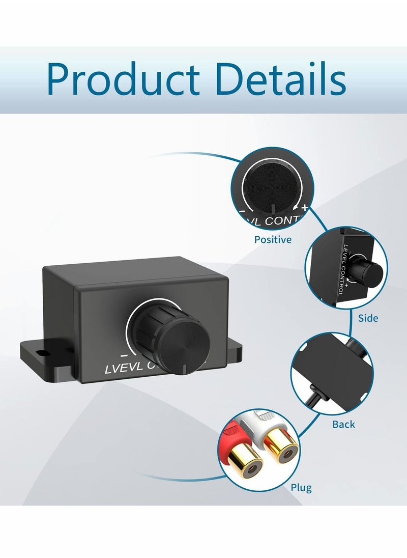 Y&D bass knob Universal Car RCA Remote Amplifier Level Controller Bass Knob Sub Amp Volume Control Cable  - Image 5
