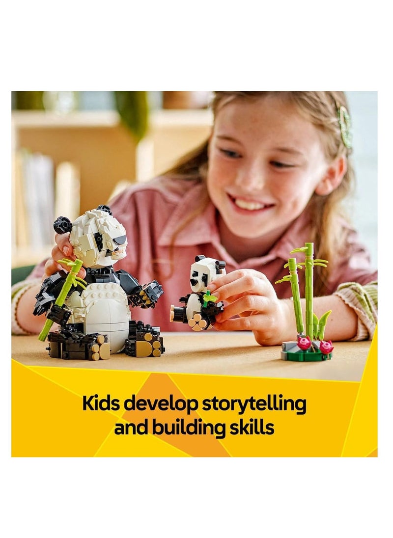 LEGO - LEGO Wild Animals Panda Family - Transforms Into Penguin Figure Or Orca Whale - Building Set Toy 31165 - Image 1