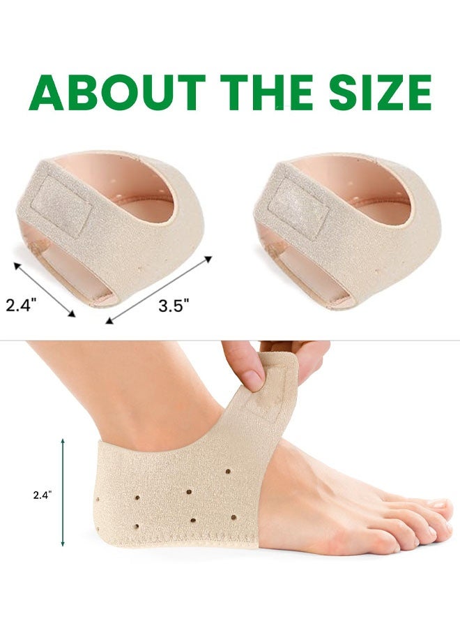 واقيات كعب القدم لعلاج التهاب اللفافة الأخمصية - واقيات كعب القدم لعلاج نتوءات الكعب، والتهاب وتر أخيل، وتشققات الكعب، ومنتجات لتخفيف آلام الكعب - وسادات جل للكعب - Image 2