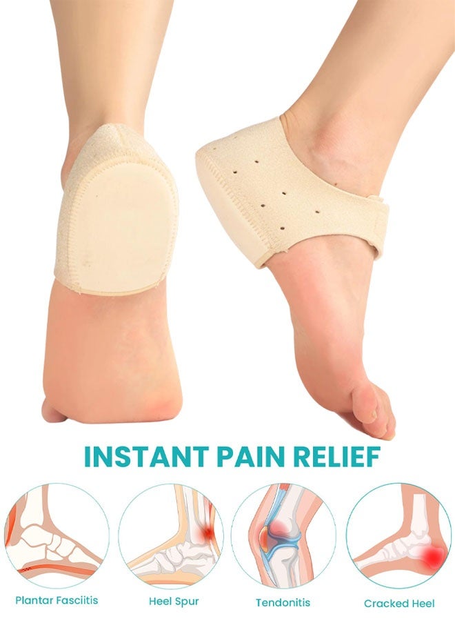 واقيات كعب القدم لعلاج التهاب اللفافة الأخمصية - واقيات كعب القدم لعلاج نتوءات الكعب، والتهاب وتر أخيل، وتشققات الكعب، ومنتجات لتخفيف آلام الكعب - وسادات جل للكعب - Image 1