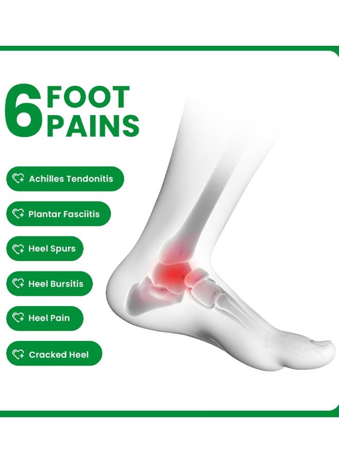 واقيات كعب القدم لعلاج التهاب اللفافة الأخمصية - واقيات كعب القدم لعلاج نتوءات الكعب، والتهاب وتر أخيل، وتشققات الكعب، ومنتجات لتخفيف آلام الكعب - وسادات جل للكعب - Image 3