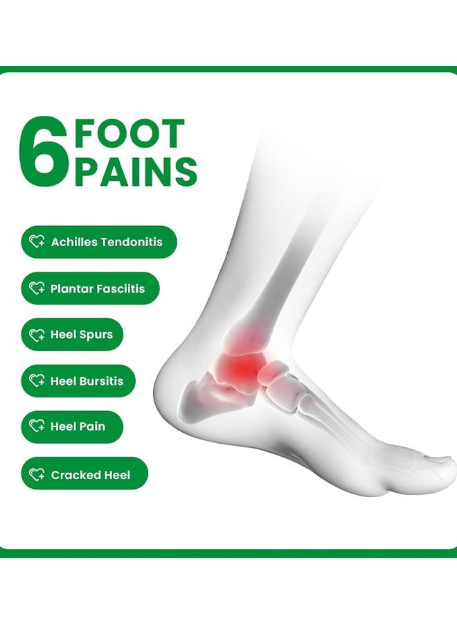 Plantar Fasciitis Heel Cup Protectors - Heel Cups For Heel Spur, Achilles Tendinitis, Cracked Heels, Heel Pain Relief Products - Gel Heel Cushion Pads - Image 3