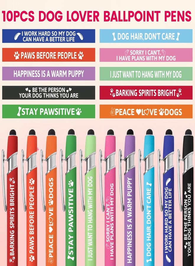Fancy Land Funny Dog Pens Cute Dog Lovers Pen Bulk Set Puppy Ballpoint Pen for Men Women Writing Supplies Vet Tech Week Favors 10Pcs - Image 3