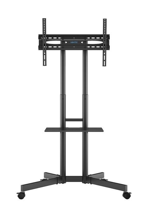 Portable TV Stand Mobile TV Stand For 32-65 In Plasma/LCD/LED Home Display Rolling Floor TV Cart VESA 200x200 To 600x400 TV Trolley On Wheels With Shelf Max Loading Capacity 50kg