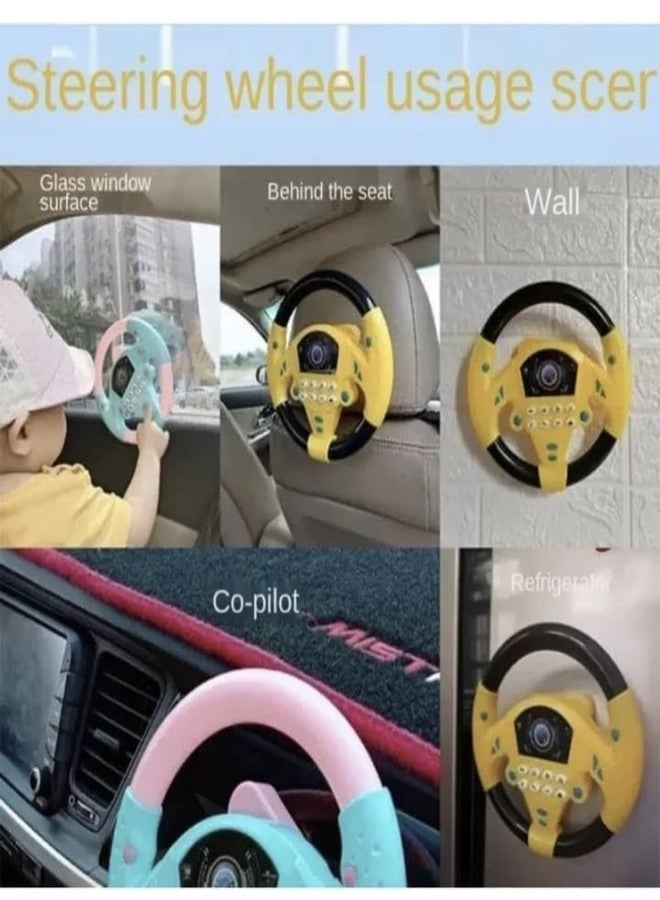 LittleLovik Car Backseat or Frontseat Copilot Steering Wheel Toy with Various Traffic Sounds & Suction Cup Base, Children Early Educational Toys. - Image 2