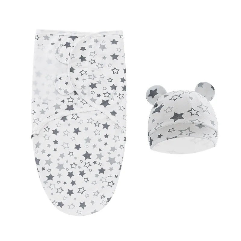 Bluejw New Spring Organic Cotton Baby Swaddle Blanket Set (Newborn) - Adjustable Infant Sleep Sack Wrap with Hat - Perfect for Swaddlers - Image 4