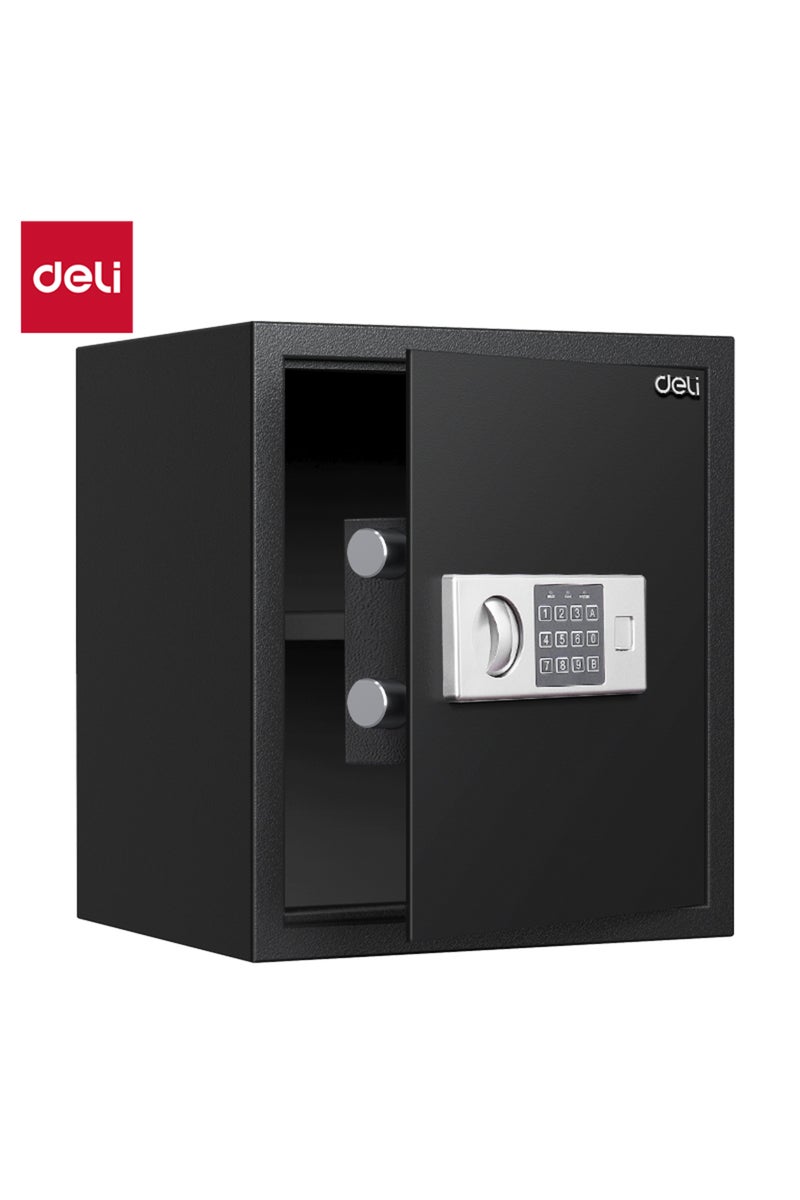 Deli Electronic Digital  Safe Box, (40x35x33cm), Steel Security Safe with Digital Lock, 10.6kg ET524 Black - Image 1