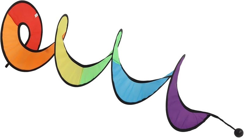 منحوتة رياح قوس قزح القابلة للطي دوامة دوارة لتزيين حديقة حفل مهرجان - Image 3