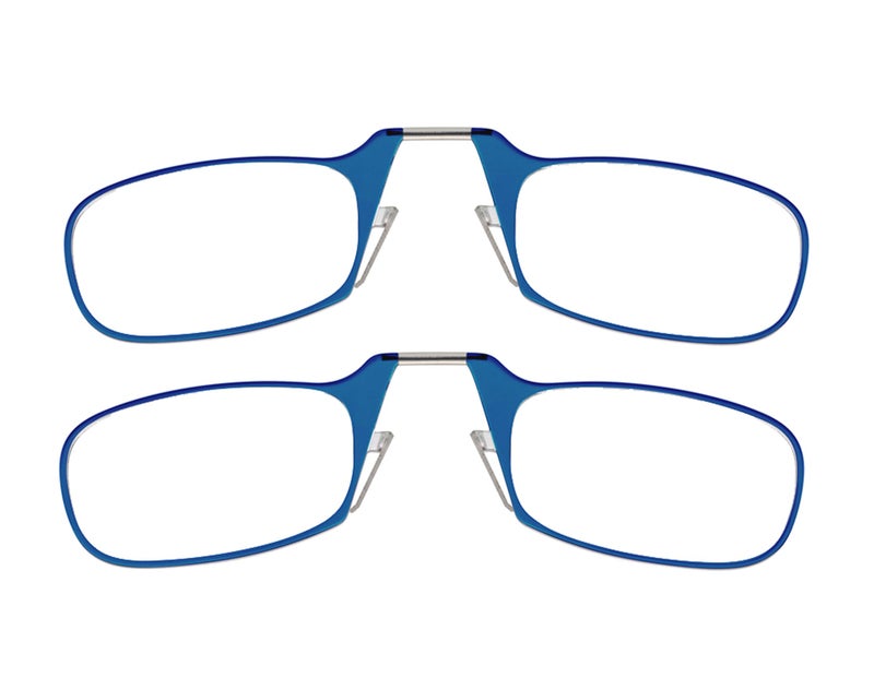 ThinOptics Readers Rectangular Reading Glasses, 2 Pack-Blue, 44mm + 1 - Image 4