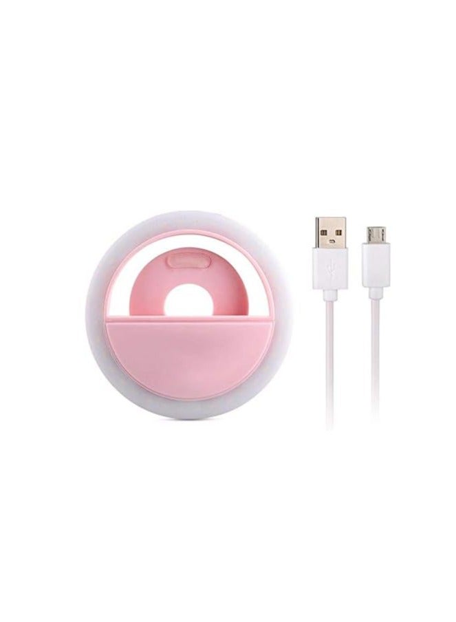Rechargeable USB 36-LED Ring Light for Phone Camera – Selfie Fill Light Compatible with iPhone iOS & Android  - Image 1