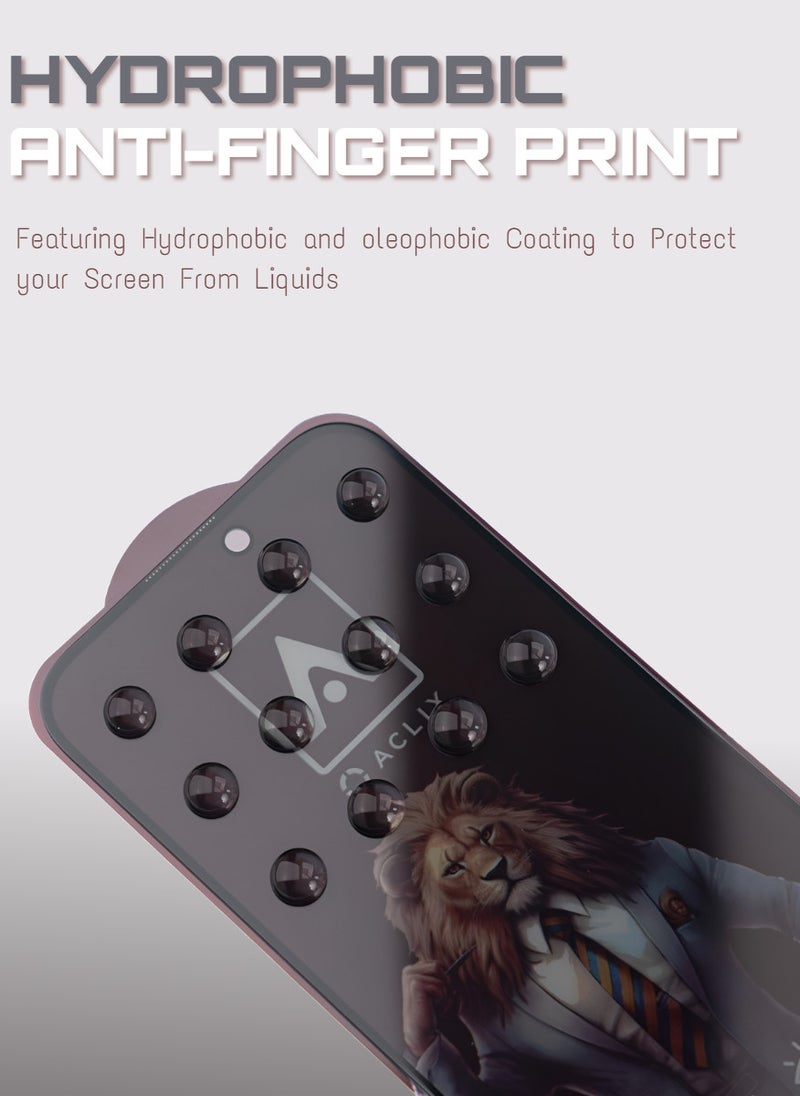 ACLIX Antistatic ESD Dustof Premium Quality High Definition Anti-Spy Privacy Tempered Glass Screen tector Designed For  iPhone 15 - Image 4