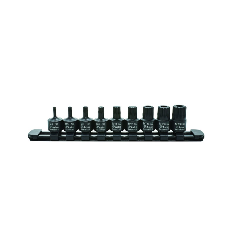 Astro Pneumatic Tool Astro Tools 94409TS 9-Piece 3/8" Drive Nano Impact Triple Square Bit Sockets - Image 3