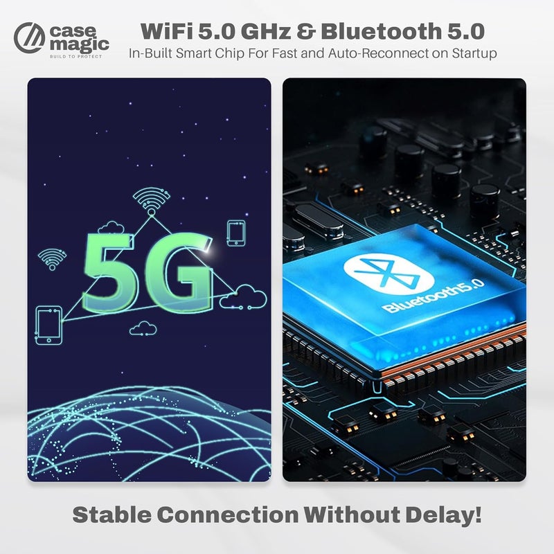 case-magic 2-in-1 Wireless Car Receiver with Bluetooth Connectivity| Converts Wired Auto Android & CarPlay to Wireless, Compatible only with Cars with OEM Installed Wired Android Auto/CarPlay (Black) - Image 3