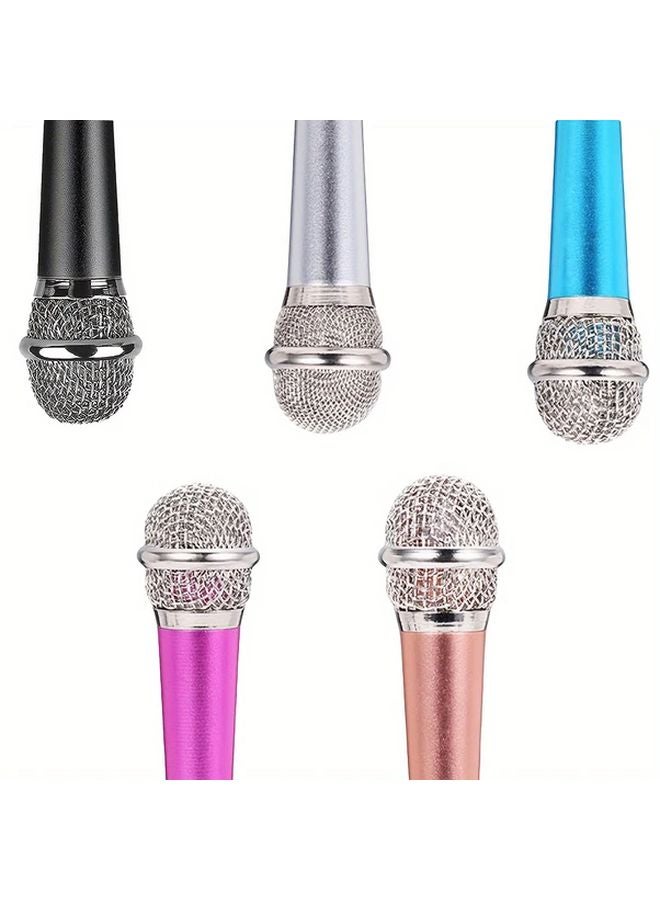 Rose Golden Mini Microphone 3.5mm Jack Portable Recording Mic for Phone Computer Karaoke Streaming - Image 5