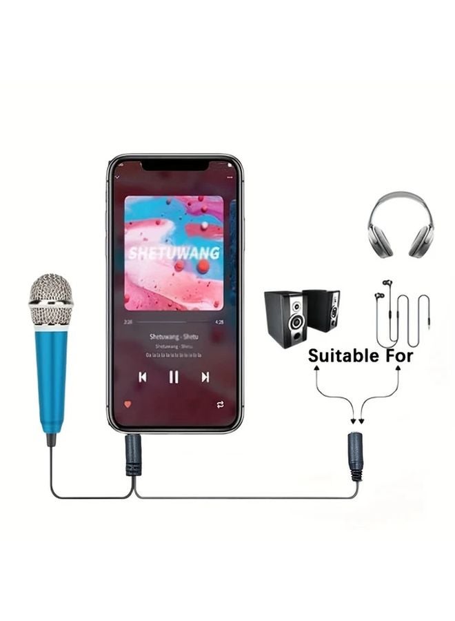Rose Golden Mini Microphone 3.5mm Jack Portable Recording Mic for Phone Computer Karaoke Streaming - Image 4