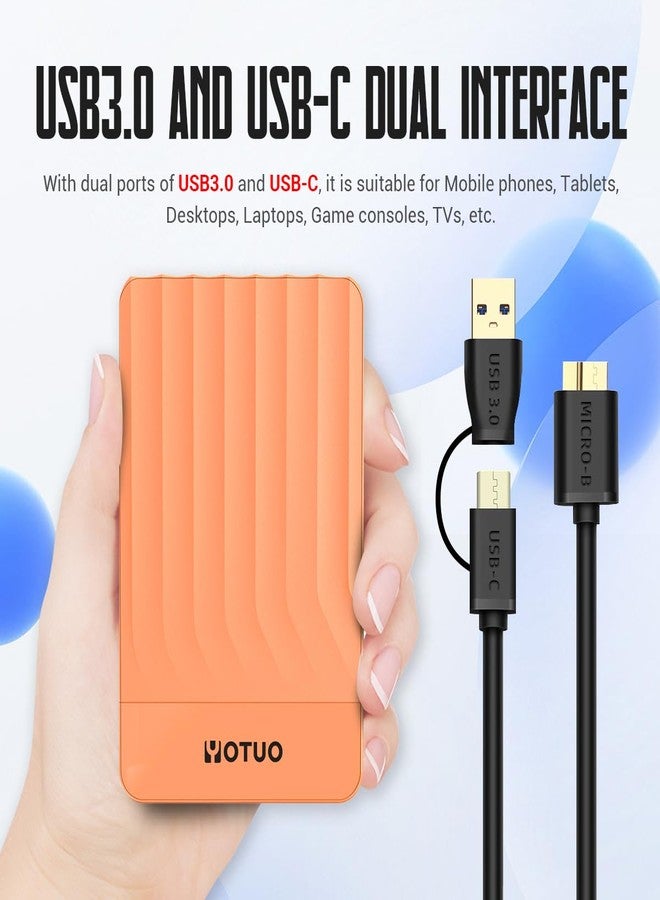 YOTUO Portable External Hard Drive Storage Expansion Mobile HDD USB 3.0 for PC, Mac, Desktop, Laptop, PS4, PS5, Xbox One X/S, Xbox 360, Xbox Series X/S, Office & Game (Orange, 500GB) - Image 5