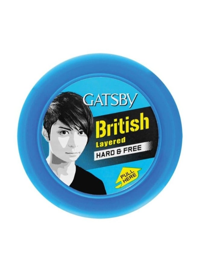 GATSBY Gatsby British Layered Hard & Free Styling Wax 75 Gm  - Image 1