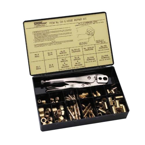 Western Enterprises CK-6 Other Hose Repair Kits, Fittings, Crimping Tool, Full Color Label/Description Chart, 0.5 Length, B-Size - Image 1