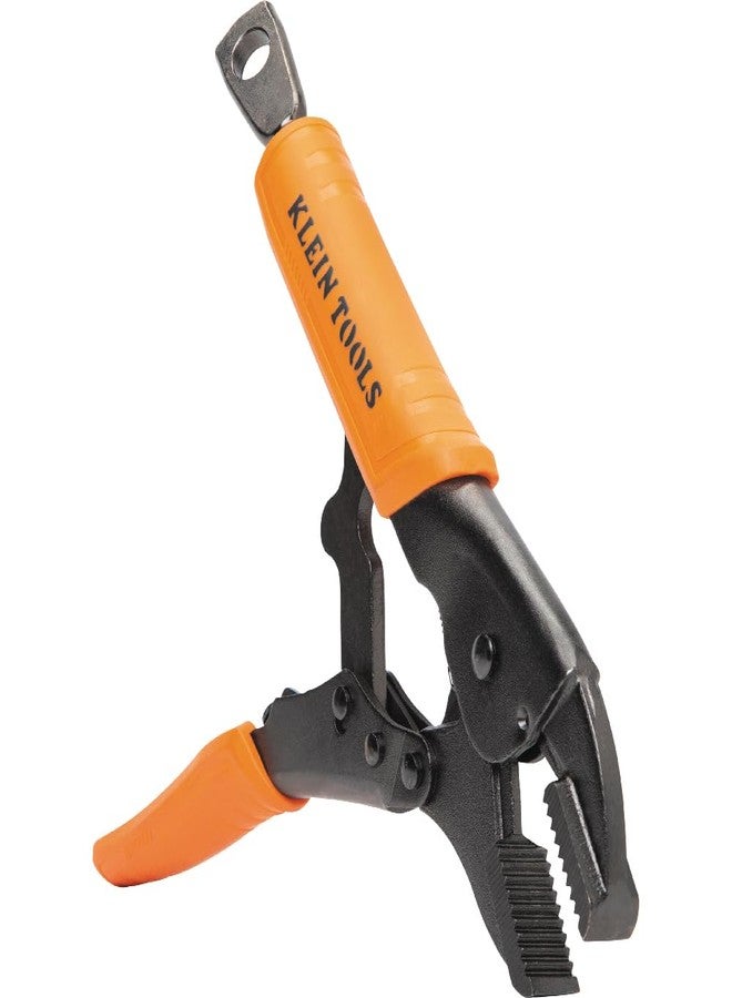 Klein Tools 38642 Locking Pliers with Straight Jaw, Quick Release Handles, Hardened Teeth, Intuitive Thumb Knob, for Universal Use, 10-Inch - Image 1