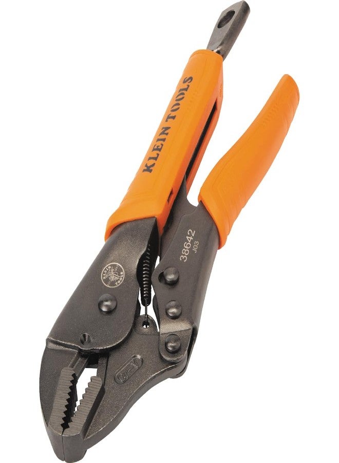 Klein Tools 38642 Locking Pliers with Straight Jaw, Quick Release Handles, Hardened Teeth, Intuitive Thumb Knob, for Universal Use, 10-Inch - Image 5