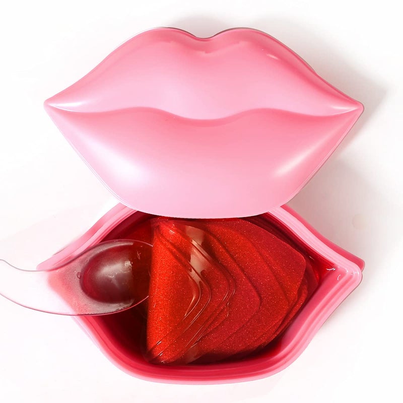 VEZE Lip Masks 20 Pcs, Mask for Dry Lip, Sheets, Collagen Skin Care, Crystal Pads Moisturizing, Anti-Wrinkle, Anti-Aging, Firms & Hydrates Lips, Sleep Pink Count (Pack of 1) - Image 2