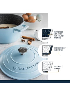 MasterClass Small Casserole Dish with Lid 2.5L/20 cm, Lightweight Cast Aluminium, Induction Hob and Oven Safe, Sky Blue - pzsku/Z9FF46CAD54E449F7DFCDZ/45/_/1696486242/ba6f0b37-164d-47e8-8d7b-6627d4e052da