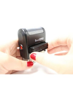 ExcelMark Paid With Check And Date Excelmark Selfinking Rubber Stamp A1539 Red Ink  - Image 5