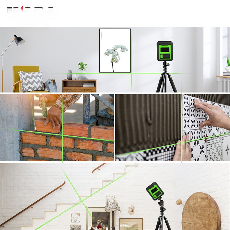 infrared level portable mini green light 2 lines cast line meter high precision strong light level water meter - Image 2